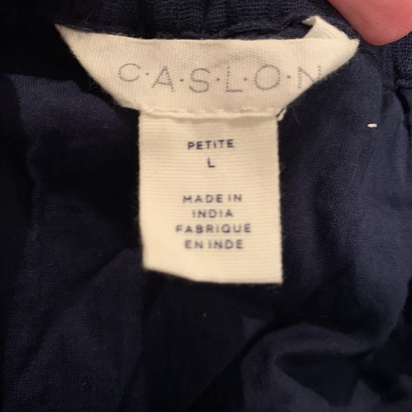 Caslon Navy Pom Pom Maxi Skirt in Petite Large - Picture 4 of 5